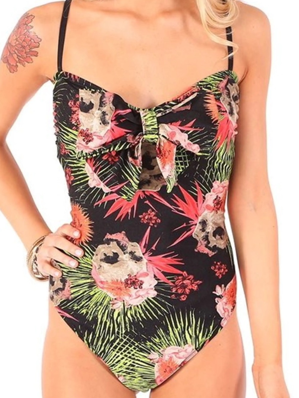 Iron Fist Rare Reina Muerte Jungle One Piece Bathing Suit Size XXL